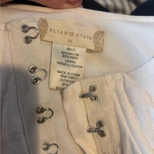 Altar'd State Cream Hook-and-Eye Top